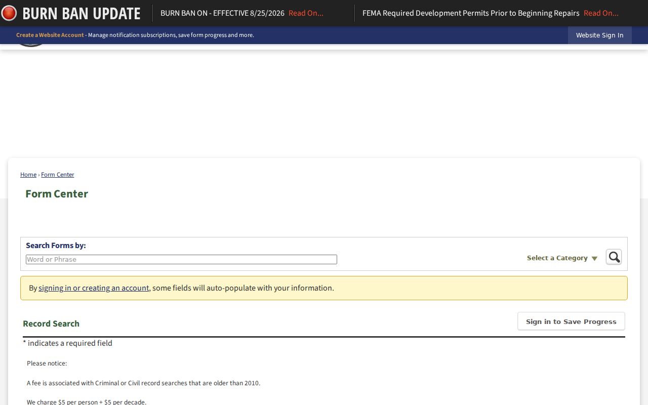 Kendall County case lookup District Clerk request fields